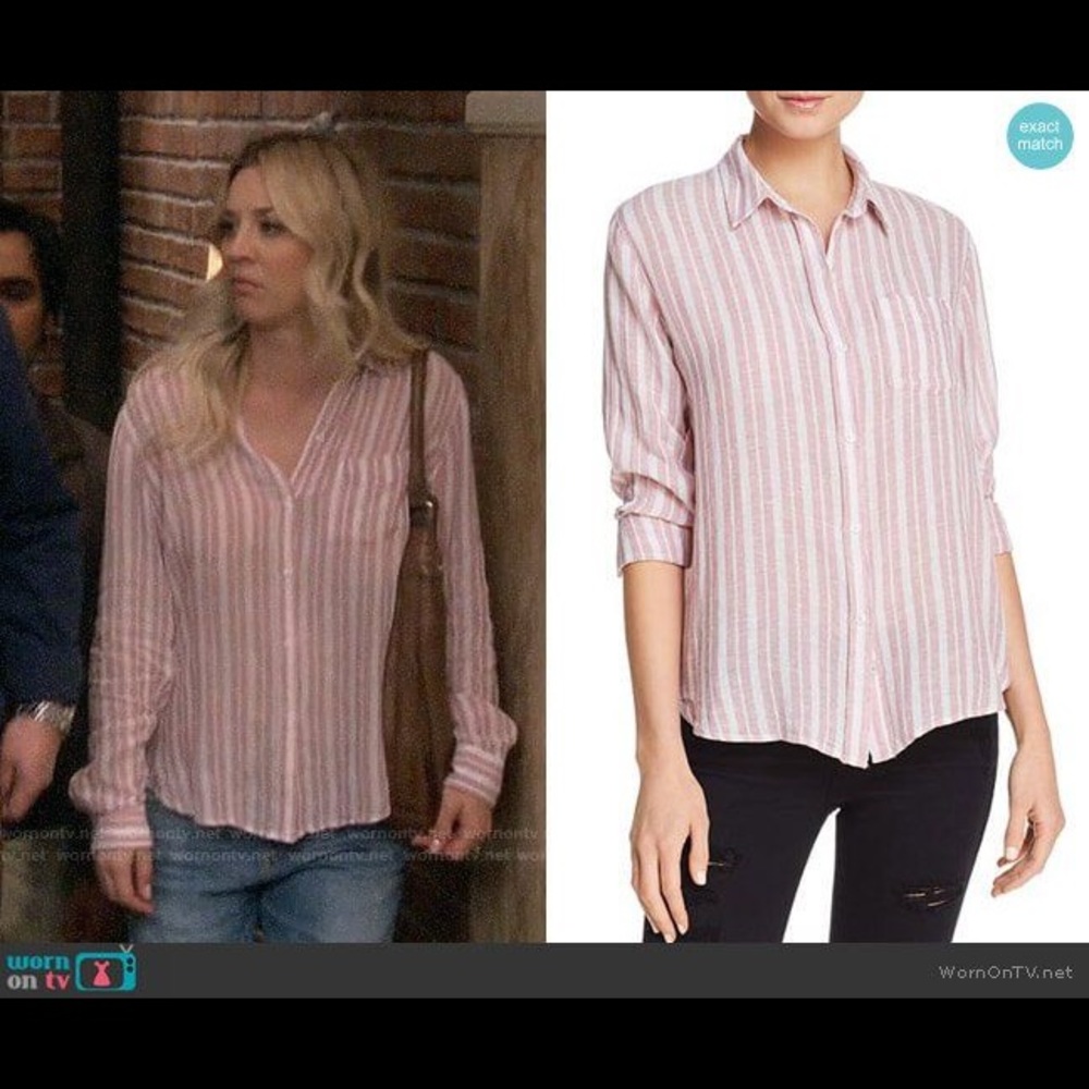 Charlie Top in Bordeaux Stripe by Rails